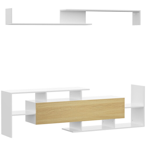 Homcom Mueble de Televisión Bicolor 153.6 x 25 x 42 cm