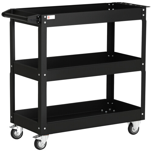 Durhand Carro de Herramienta Negro 83 x 35.3 x 76 cm