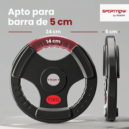 Discos de Pesa Negro 34 x 34 x 5 cm 2
