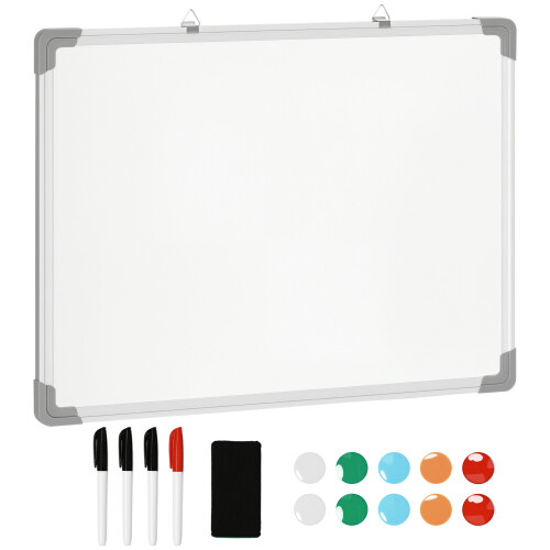 Homcom Pizarra Magnética Blanco 60 x 1.8 x 45 cm