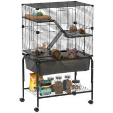Jaula Animales Pequeño Negro 73 x 47 x 123 cm