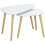 Homcom Mesas Auxiliare Blanco 59.5 x 39.5 x 45 cm 1