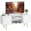 Homcom Mueble de TV Blanco 120 x 34 x 50 cm 1