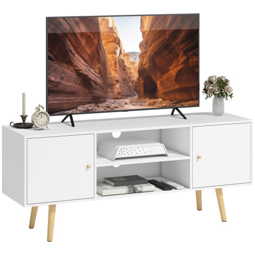Homcom Mueble de TV Blanco 120 x 34 x 50 cm