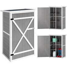 Caseta para Jardín Gris 76 x 56 x 115 cm