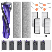 18Pcs Accessories Kit Compatible for FLOW 2 Robot Vacuum Kit Main Side Brush Filter Mop Dust Bag Spare Parts