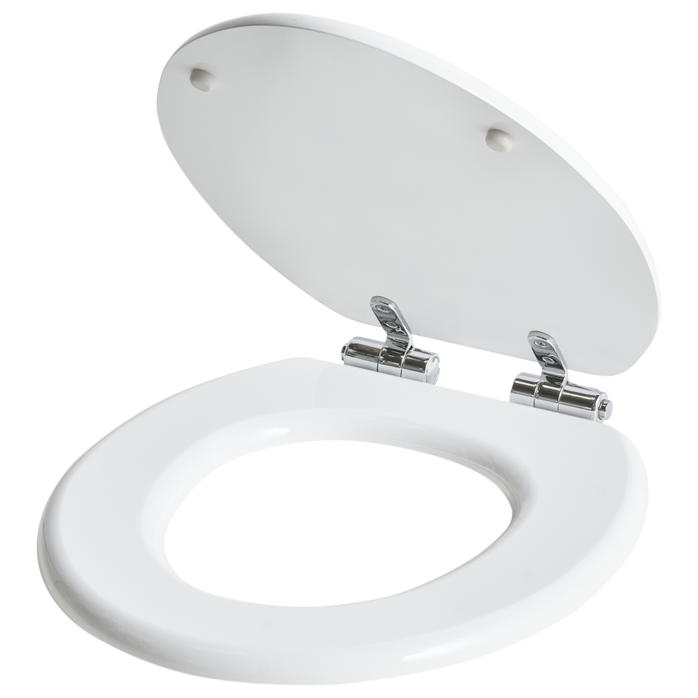 Photos - Toilet Seat Beliani  MAZARUNI Soft Close MDF White 