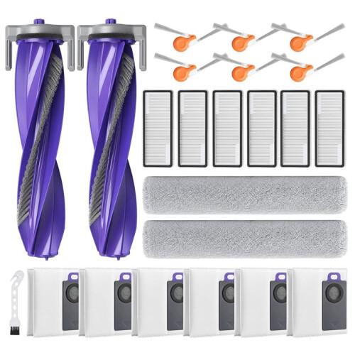 Compatible for  FLOW 2 Robot Vacuum Cleaner Replacement Accessories Main Side Brush Hepa Filter Roller Mop 23pcs
