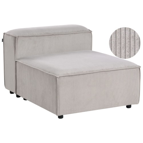 Beliani 1-Seat Section ARDAL Corduroy Taupe