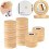 32 Abridor de Garrafas Magnético em Bambu Natural, Formato Redondo, 6,35 cm (2,5 Polegadas), Ideal para Geladeira, Faça Você Mesmo e Casamento 1