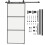 Homcom Puerta Corredera Negro 91.4 x 4 x 203.2 cm 1