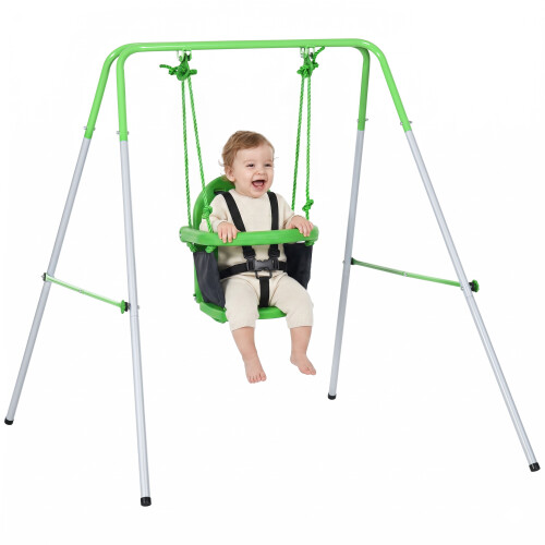 Outsunny Columpio Infantil Verde 122 x 146 x 122 cm