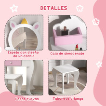 Tocador Infantil Blanco 55 x 34 x 87 cm