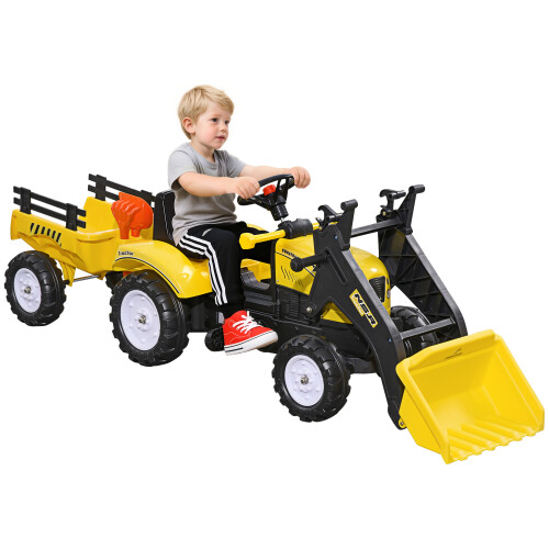 Homcom Tractor Infantil Amarillo 167 x 41 x 52 cm