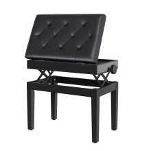 Banco de Piano Negro 54.5 x 33 x 58 cm