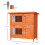 PawHut Conejera de Madera Exterior Marrón 90 x 45 x 90 cm 3