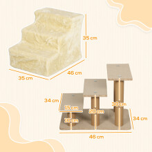 Escalera para Mascota Beige 46 x 35 x 35 cm