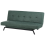 Beliani Sofa Bed 3 Seater LEEDS Fabric Green 4