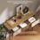 Homcom Mesa Consola Marrón 90 x 30 x 75 cm 4