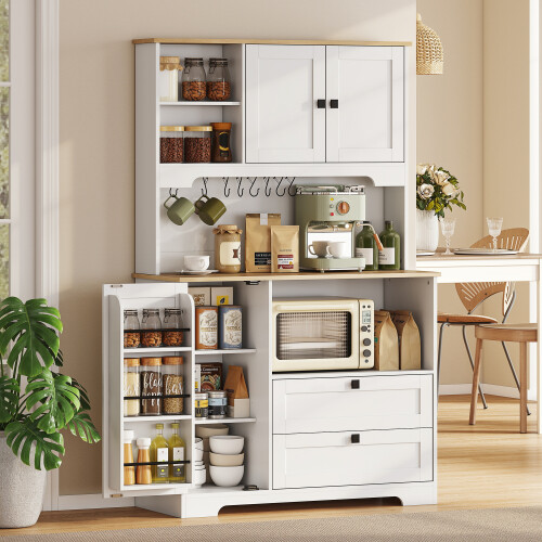 Homcom Alacena de Cocina Blanco 100 x 40 x 162 cm