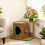 PawHut Árbol para Gato Marrón 40 x 30 x 53 cm 1