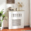 Homcom Cubre Radiadore Blanco 78 x 19 x 81 cm 2