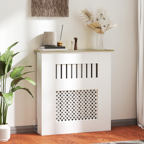 Homcom Cubre Radiadore Blanco 78 x 19 x 81 cm 1