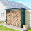 Outsunny Cobertizo para Leña Verde 213 x 66.5 x 150 cm 1