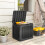 Outsunny Baúl de Exterior Negro 56 x 45 x 53 cm 5