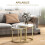 Homcom Mesas Auxiliare Amarillo 50 x 50 x 50.5 cm 6