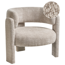 Armchair BUREA Chenille Light Beige