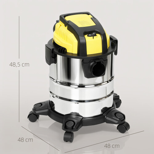 Homcom Aspirador Amarillo 48 x 48 x 48.5 cm 2