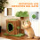 PawHut Árbol para Gato Marrón 40 x 30 x 53 cm 5