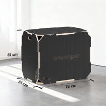 Cajón Pliométrico Negro 76 x 61 x 51 cm