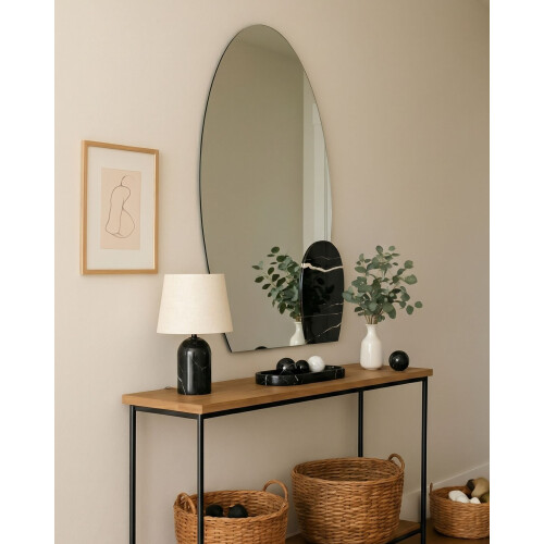 Beliani Wall Mirror VIERZON 58 cm 120 cm Black 1