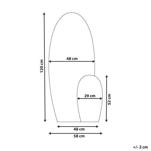 Beliani Wall Mirror VIERZON 58 cm 120 cm Black 2