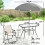 Outsunny Conjunto de Jardín Beige 119 x 68 x 70 cm 7