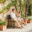 Outsunny Banco de Jardín Negro 119 x 50 x 75 cm 5