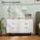 Homcom Cómoda Blanco 110 x 40 x 75 cm 6