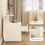 Homcom Mesita de Noche Blanco 40 x 40 x 60 cm 6