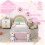 ZONEKIZ Cama para Niño Rosa 143 x 74 x 66 cm 6