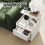 Homcom Mesita de Noche Blanco 40 x 40 x 60 cm 5