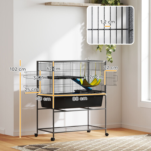 PawHut Jaula para Animale Gris 88 x 48 x 102 cm 2