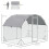 PawHut Gallinero Gris 280 x 190 x 197 cm 6