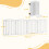 PawHut Barrera de Seguridad Blanco 207.5 x 30 x 61 cm 6