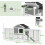 PawHut Gallinero Gris 204 x 85 x 93 cm 6