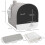 PawHut Arenero para Gato Gris 43 x 44 x 47 cm 6