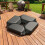 Outsunny Base para Sombrilla Negro 100 x 100 x 9 cm 6