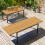 Outsunny Mesa Jardín Extensible Marrón 240 x 90 x 74 cm 6