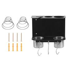 Oil Holder Wall-Mounted Storage Rack for Shops and Garages Heavy-Duty Oil Bracket with Removable Drip Cup